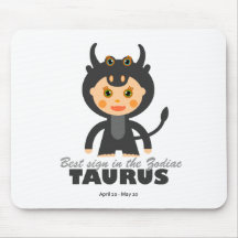 Taurus Zodiac for Kids Mousepad