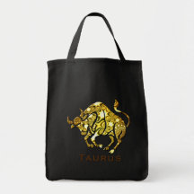 Taurus Zodiac Grocery Tote Canvas Bags