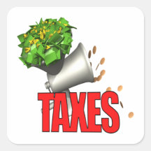 Tax Grinder Square Stickers