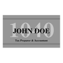 Tax Preparation 1040 Graphite Business Card Templates