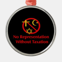 Tax The Churches Christmas Tree Ornament