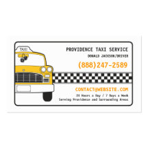 Taxi Yellow Cab Business Card