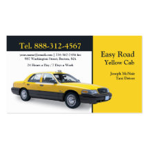 Taxi Yellow Cab Business Card