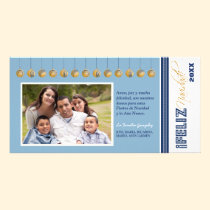 {TBA} Feliz Navidad Holiday Photocard (blue) photo cards
