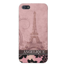 ::TBA:: Fleur de Paris Eiffel Tower | pink iPhone 5 Case