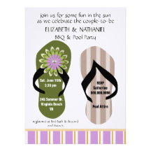 (TBA)Flippin Out Couples Wedding Shower Pool Party Announcement