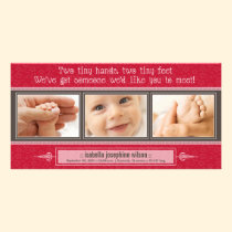 {TBA} Tiny Hands, Tiny Feet Birth Announcement photo cards