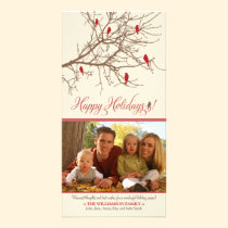 {TBA} Winter Birds Happy Holidays Photo Card photo cards
