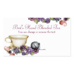 tea brewing ball teacup flowers business card, ...