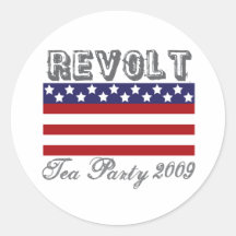 tea party 2009 round stickers