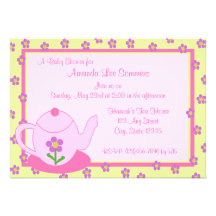 Tea Party/ Baby Shower Personalised Announcement