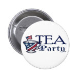 Tea Party Flag Pinback Button