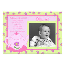 Tea Party/ Photo Personalized Announcements
