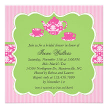 Tea Pot Bridal Shower Invitation