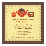 Tea Pot Party Bridal Shower Flat Invitation