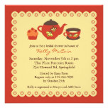 Tea Pot Party Bridal Shower Flat Invitation