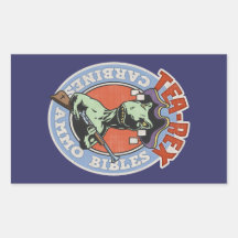 Tea-Rex Rectangle Stickers
