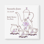 Tea Set Bridal Shower Favour Magnets