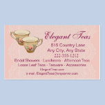 Tea Shoppe Tea House Card optional Loyalty Punch business cards