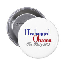Teabag Obama (Tea Party 2009) Pinback Buttons