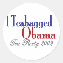 Teabag Obama (Tea Party 2009) Sticker