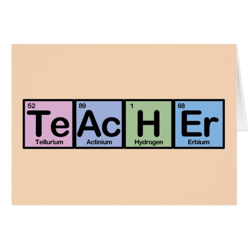 Teacher made of Elements Cards