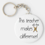Teacher Makes a Difference T-shirts and Gifts Keychain