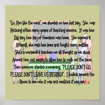 Teacher Retirement Story Art Print "Don't Go!"