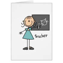Teacher Stick Figure Card cards