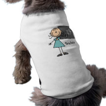 Teacher Stick Figure Pet Tee Shirt