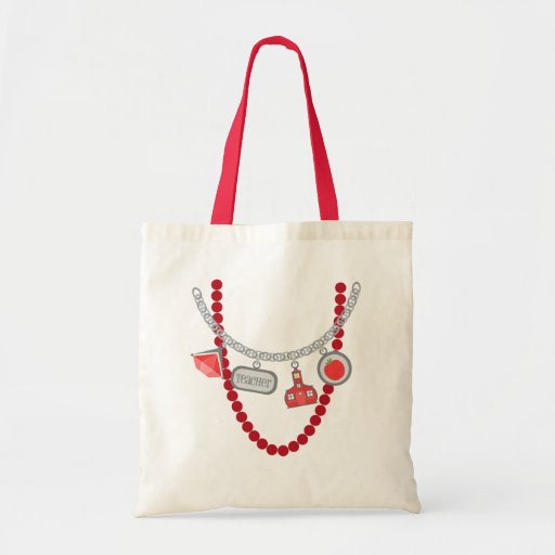 Teacher Trompe L'Oeil Charm Necklace & Beads Bags