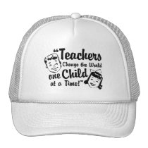 Teachers Change World Trucker Hat hats