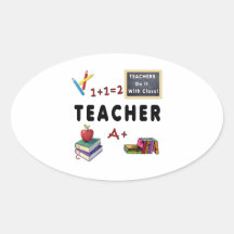Teachers Do It With Class Oval Stickers