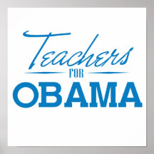 TEACHERS FOR OBAMA -.png Posters