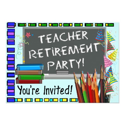 Teachers Retirement Party Invitations