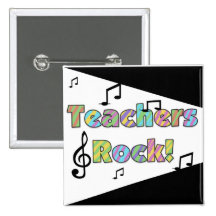 Teachers Rock Tshirts and Gifts Pinback Buttons