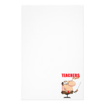 teachers rule male teacher character customized stationery