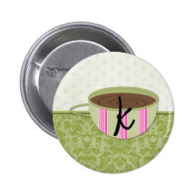 Teacup Monogram K Pins