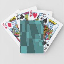 Teal Abstract Playing Cards