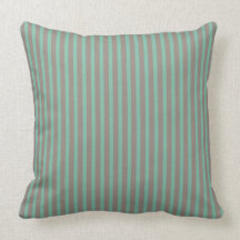 Teal and Grey Stripe American MOJO Pillow