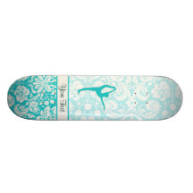 Teal Ballet Custom Skate Board
