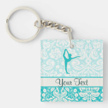 Teal Ballet Key Chain