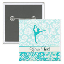 Teal Ballet Pinback Button