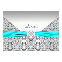 Teal Blue All Occasion Party Invitation Template