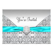 Teal Blue All Occasion Party Invitation Template