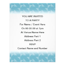Teal Blue Geometric Abstract Pattern. Invites