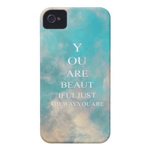 Teal Blue Sky Love Quote iPhone 4 Case-Mate Cases