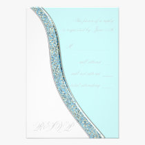 Teal Blue Wedding RSVP invitations