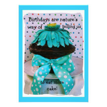 Teal Cupcake Invitation
