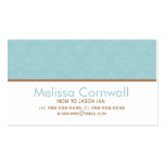 Teal Damask Pattern Mum Calling Cards Business Cards